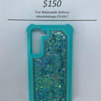 S22+ Green Rugged Liquid Glitter