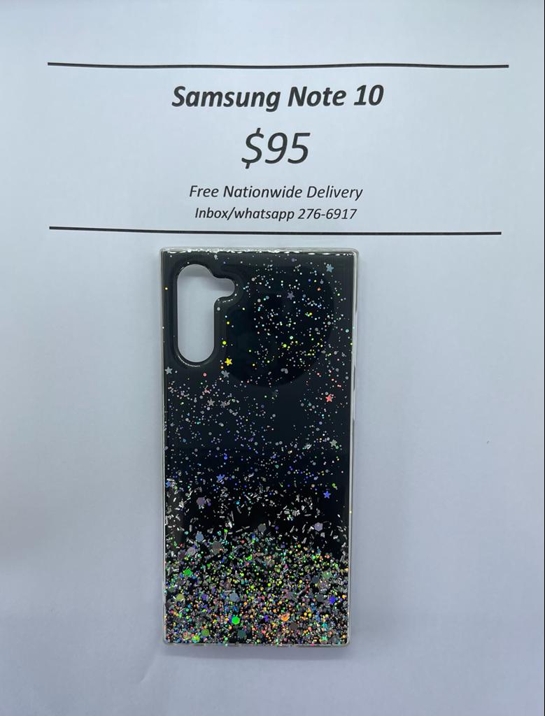 Note 10 Black Glitter