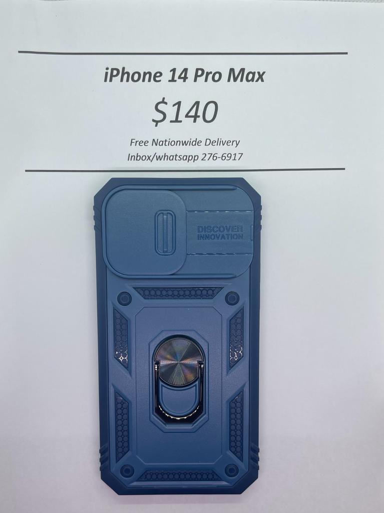 iPhone 14 Pro Max Blue Rugged w Camera Cover