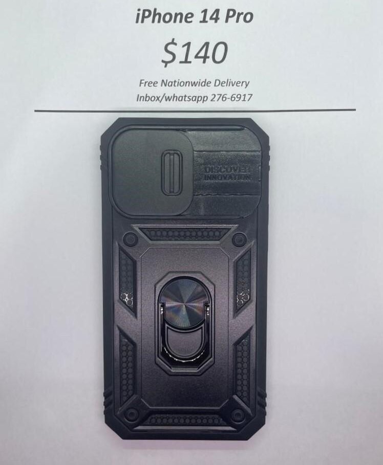 iPhone 14 Pro Black Rugged w Camera Cover