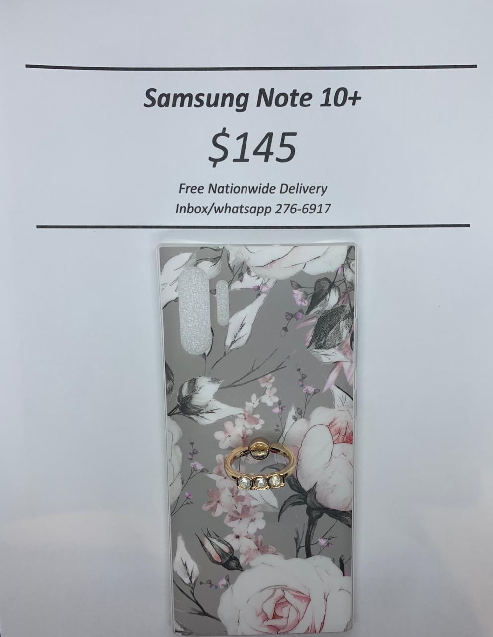 Note 10 Plus Grey Floral Ring