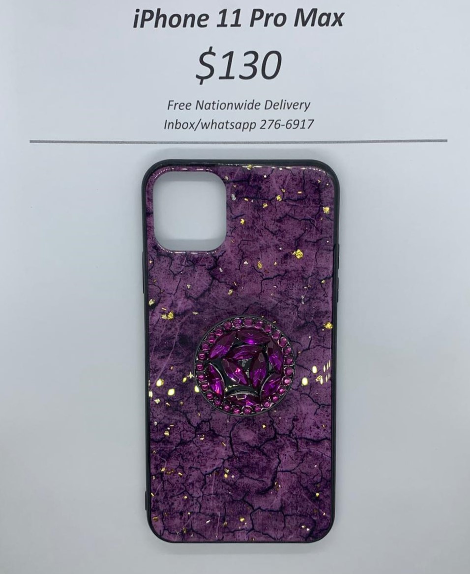 i11 Pro Max Purple Marble with Pop Socket
