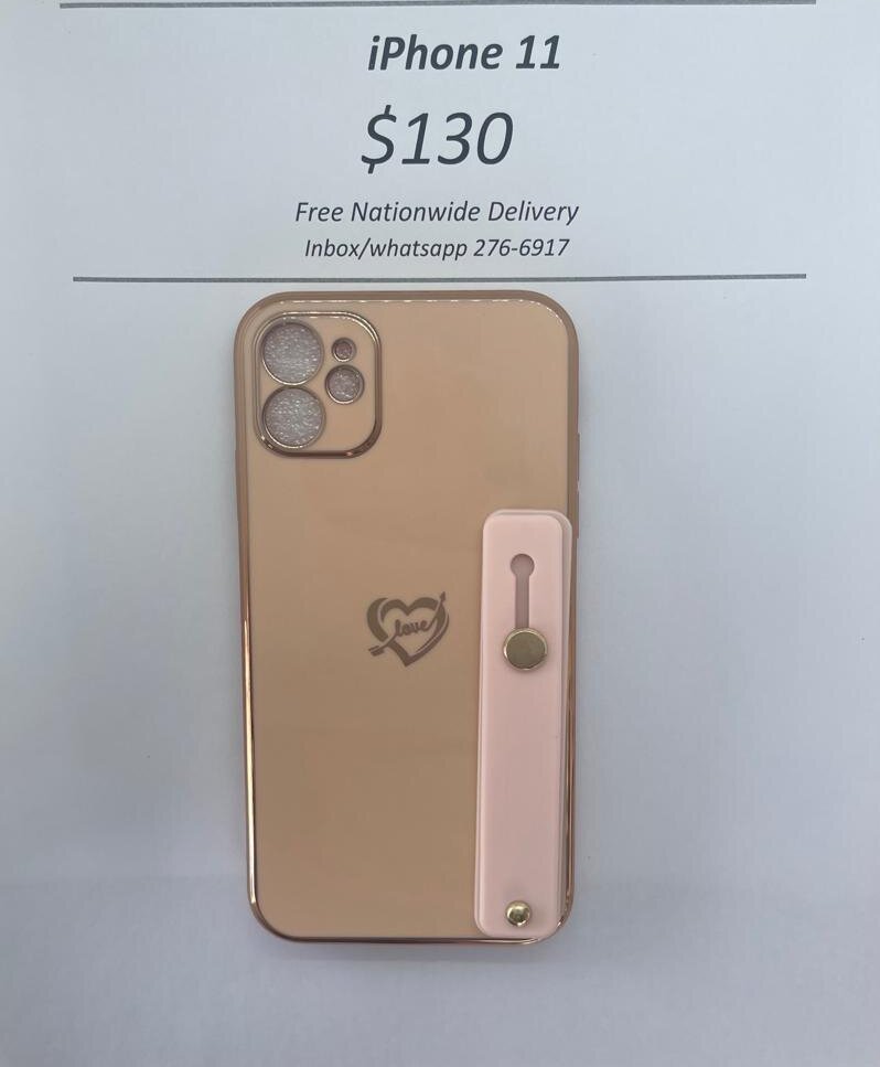 iPhone 11 Cream Heart w Holder
