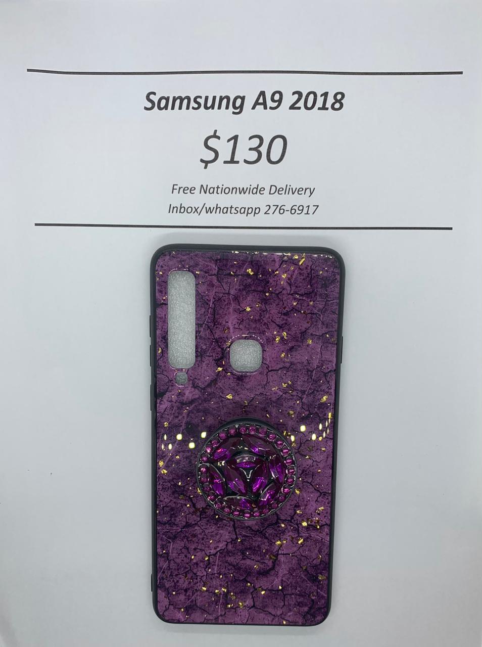 A9 2018 Purple Marble with Pop Socket