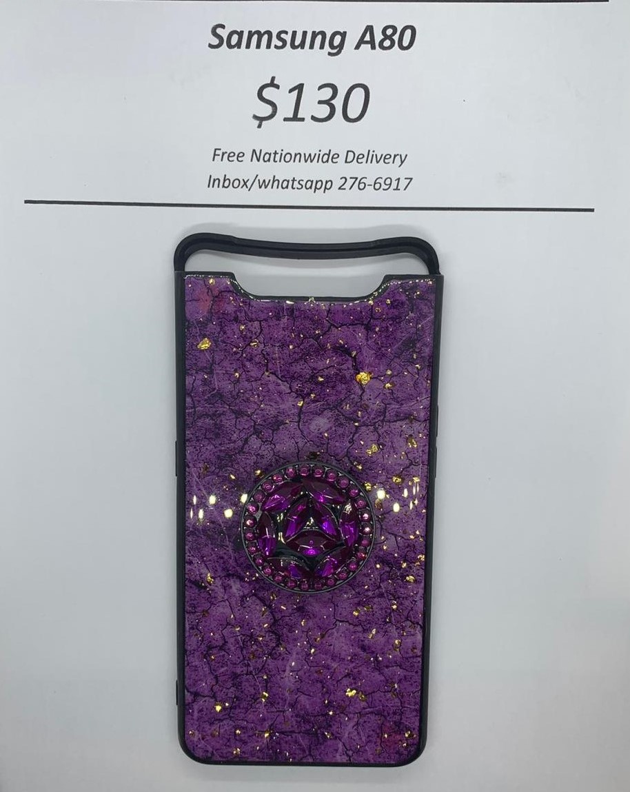 A80 Purple Marble with Pop Socket