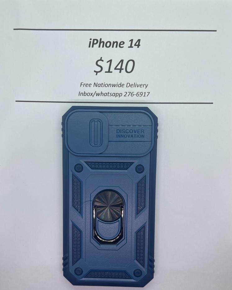 iPhone 14 Blue Rugged w Camera Cover