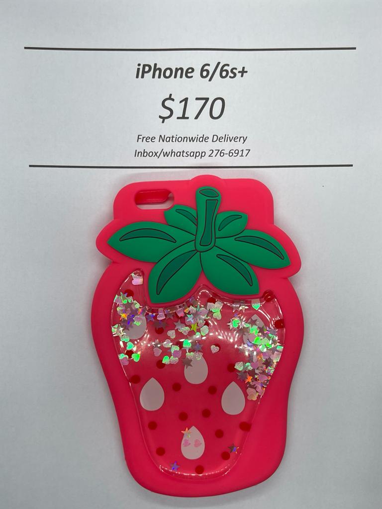 iPhone 6/s+ Strawberry Liquid Glitter