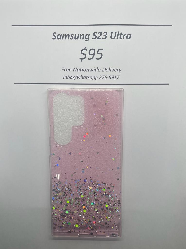 S23 Ultra Pink Glitter silicone