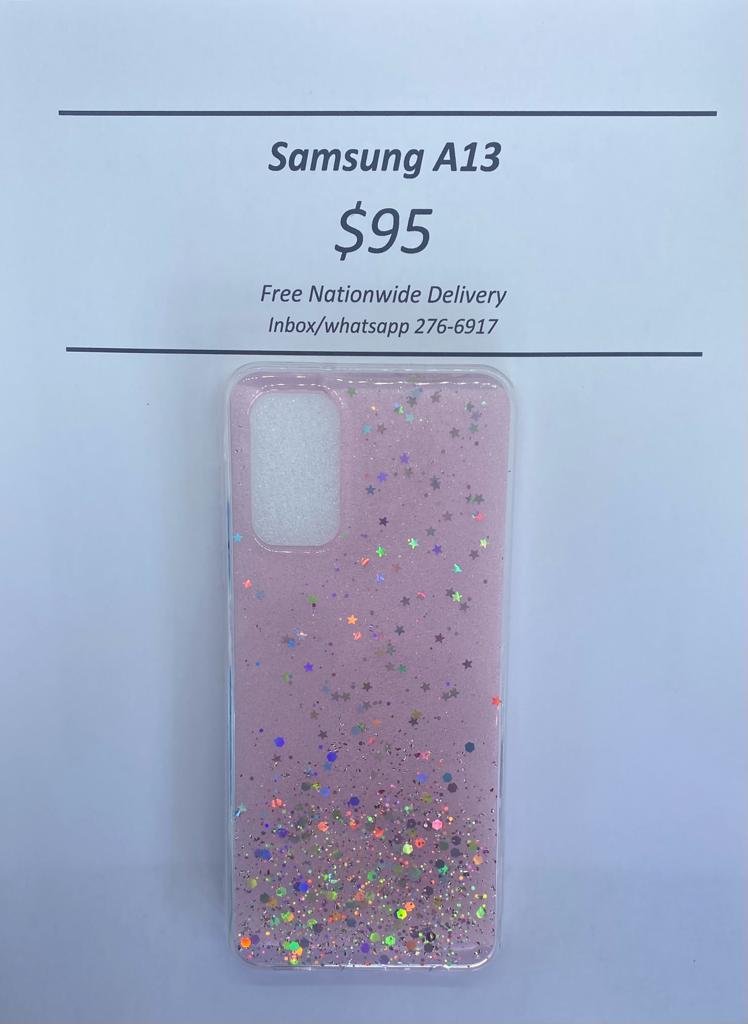 A13 Pink Glitter silicone