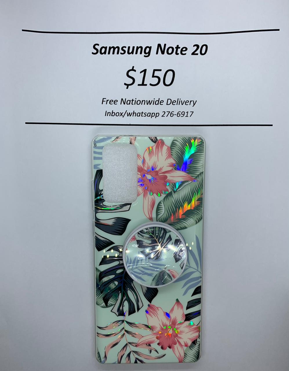 Note 20 Green Banana Leaf Floral