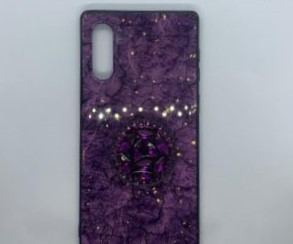 Note 10 Purple Marble with Popsocket