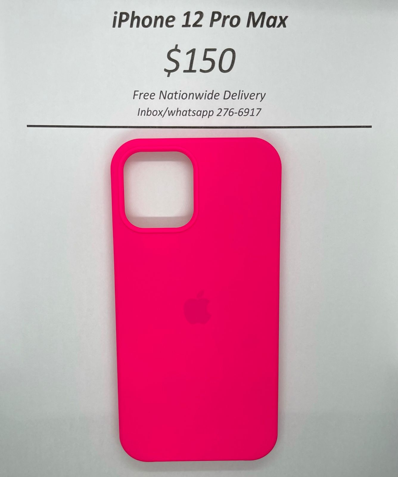 iPhone 12 Pro Max Pink Logo Case