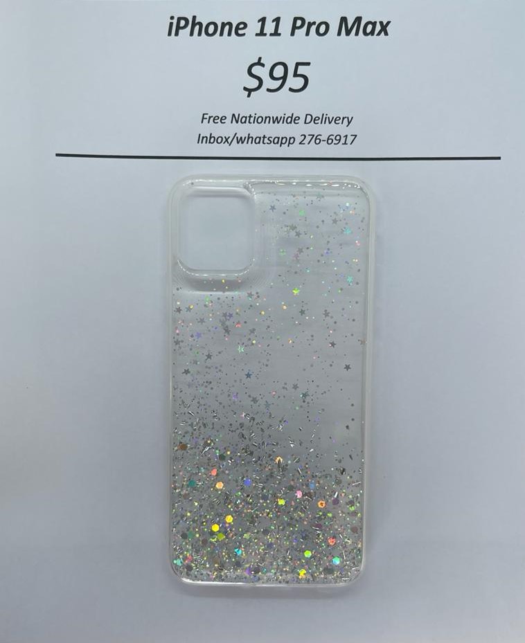 i11 Pro Max Clear Glitter