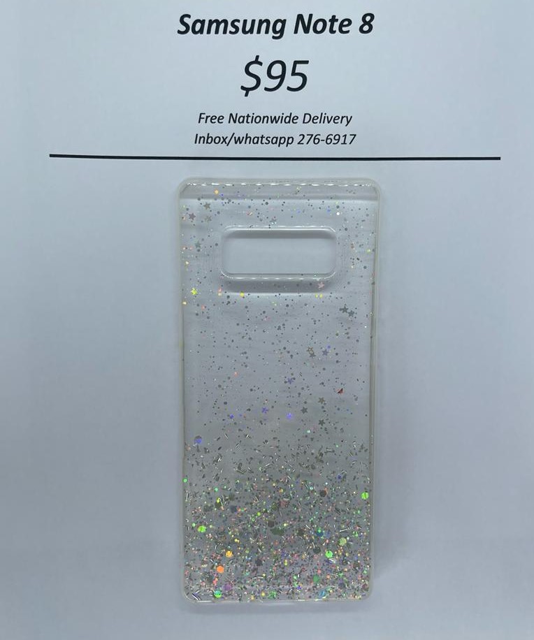 Note 8 Clear Glitter