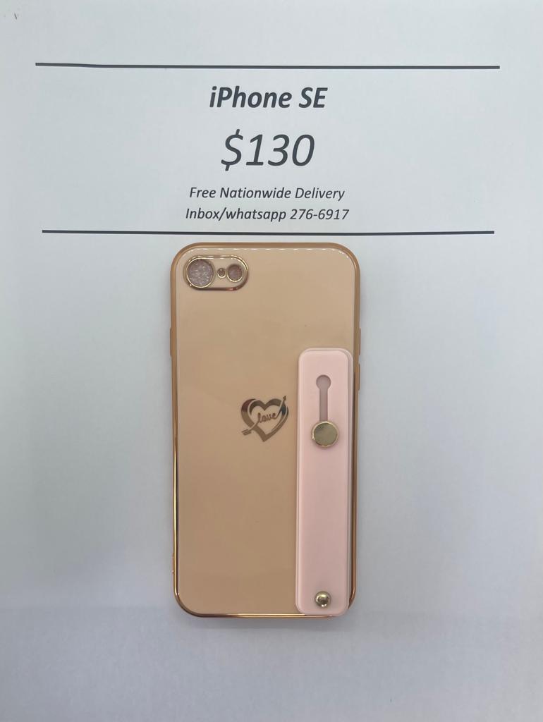 iPhone SE Cream Heart w Holder