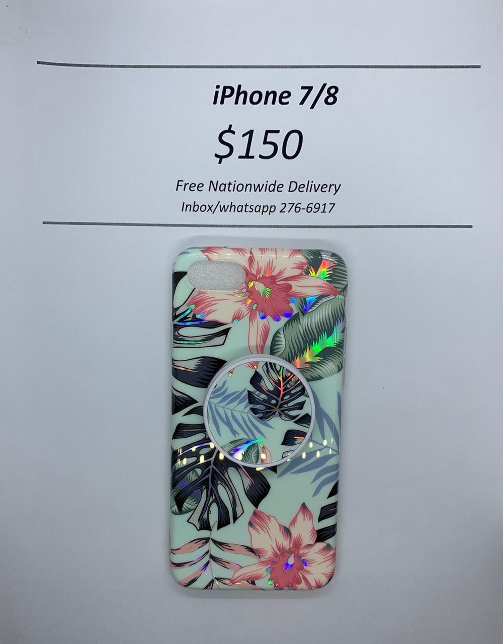 iPhone 7/8 Green Banana Leaf Floral