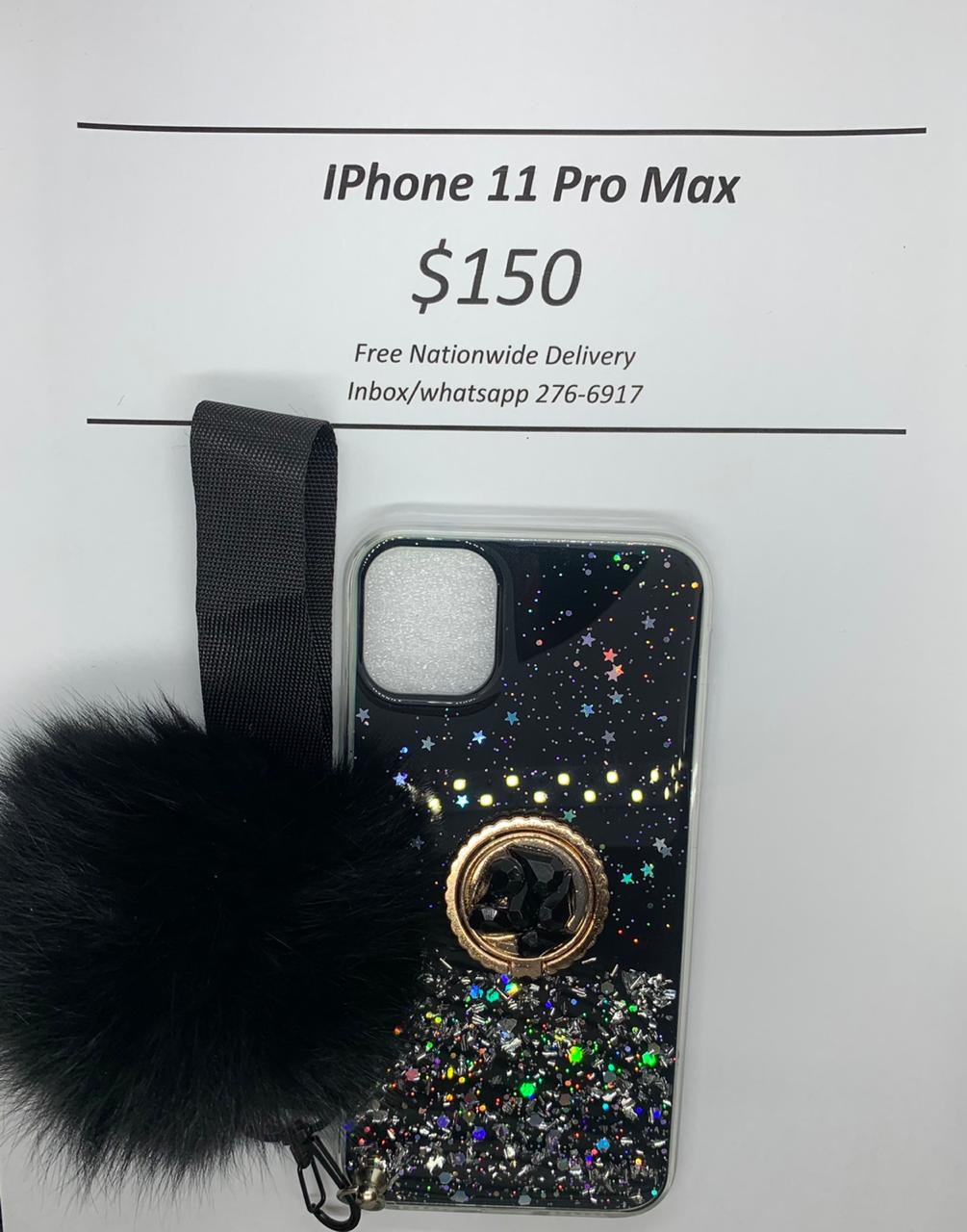 i11 Pro Max Black Pom- Pom Holder