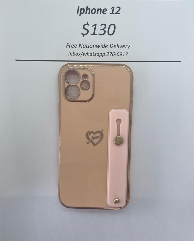 iPhone 12 Cream Heart w Holder