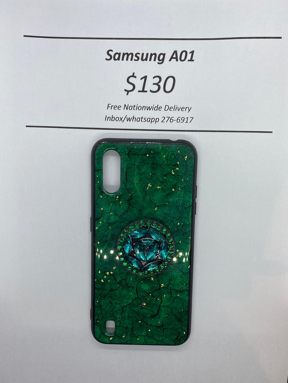 A01 Green Marble with Pop Socket