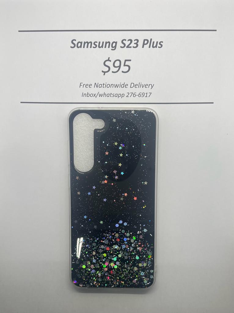 S23 Plus Black Glitter silicone