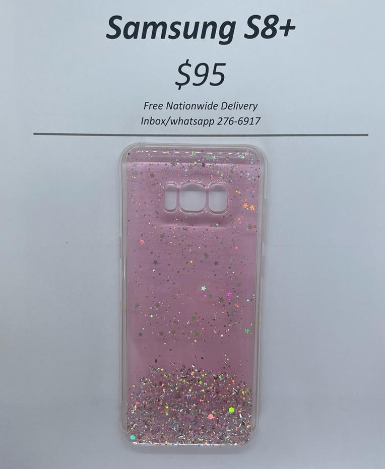 S8+ Pink Glitter