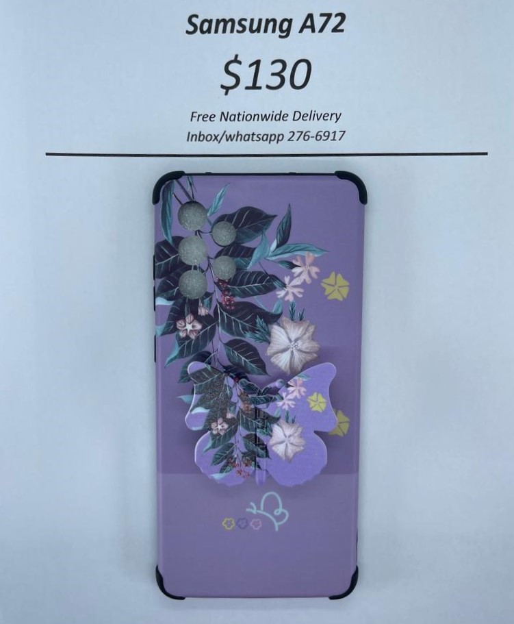 A72 Butterfly pop socket case