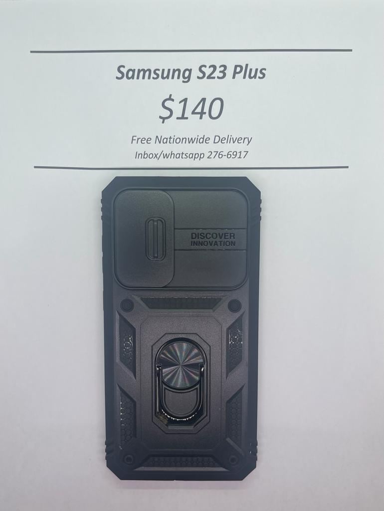 S23 Plus Black Rugged w Camera Cover