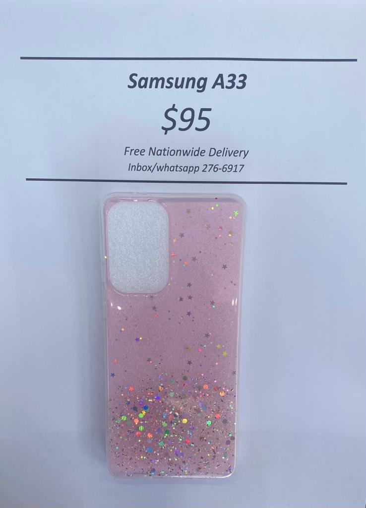 A33 Pink Glitter silicone
