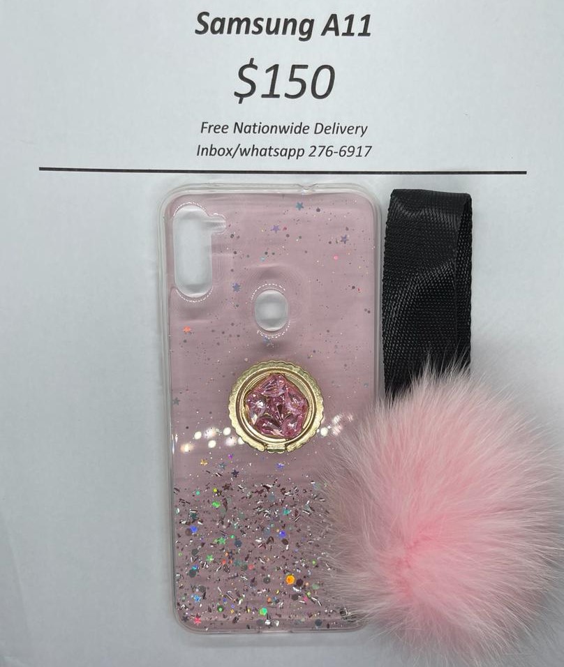 A11 Pink pom-pom with pop ring