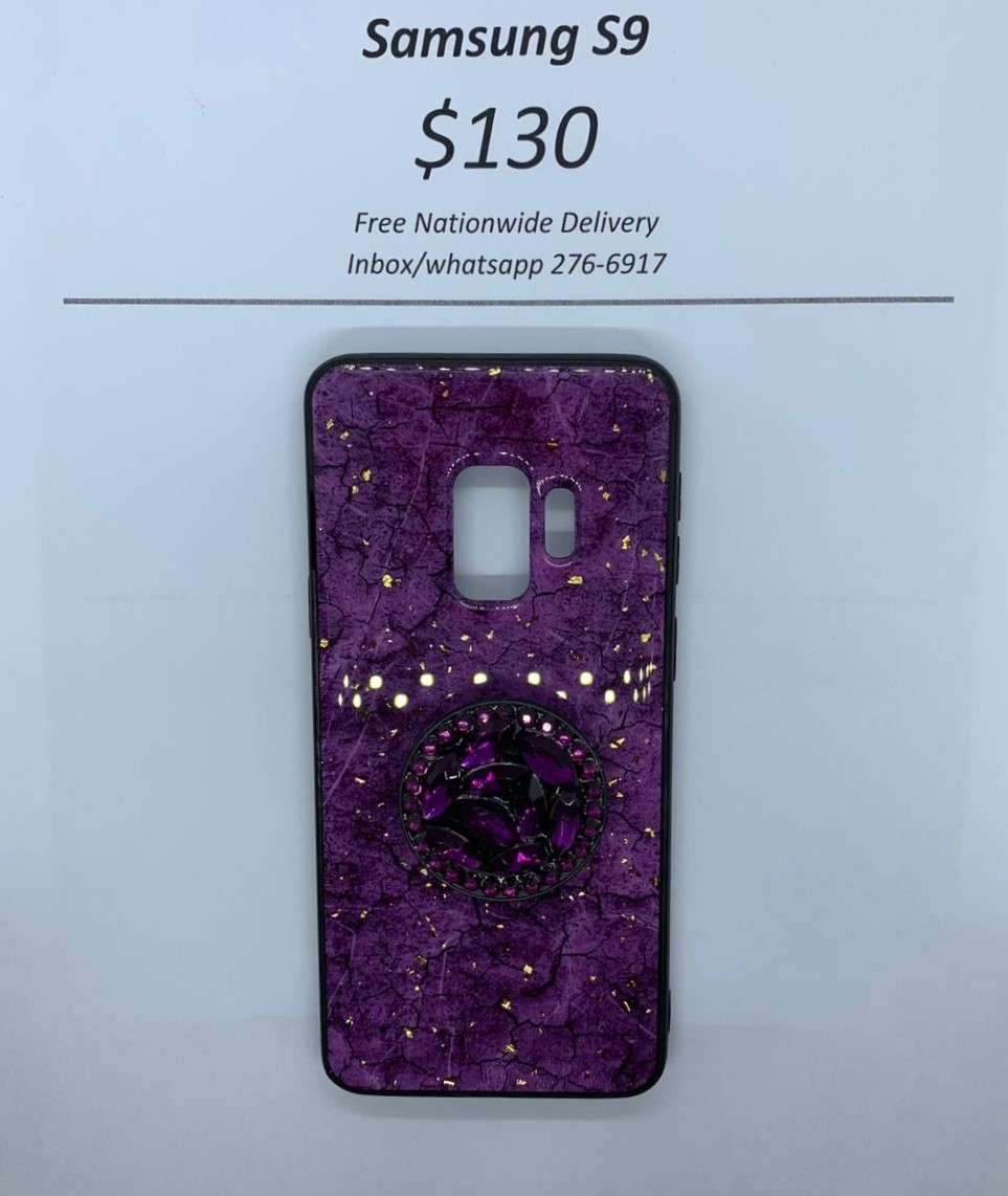 S9 Purple Marble with Pop Socket