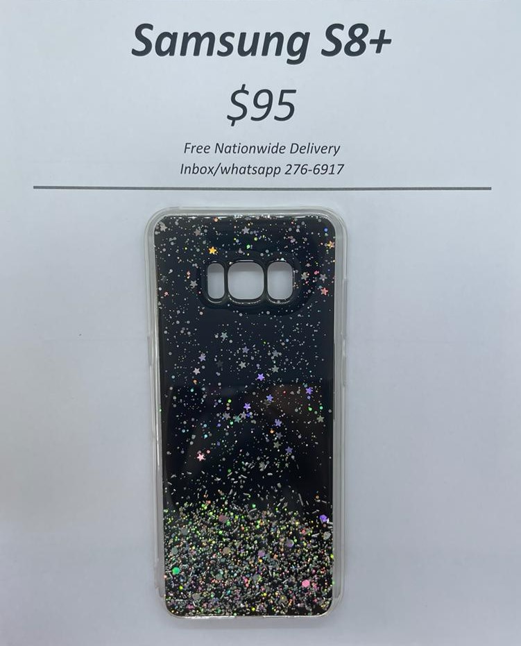 S8+ Black Glitter