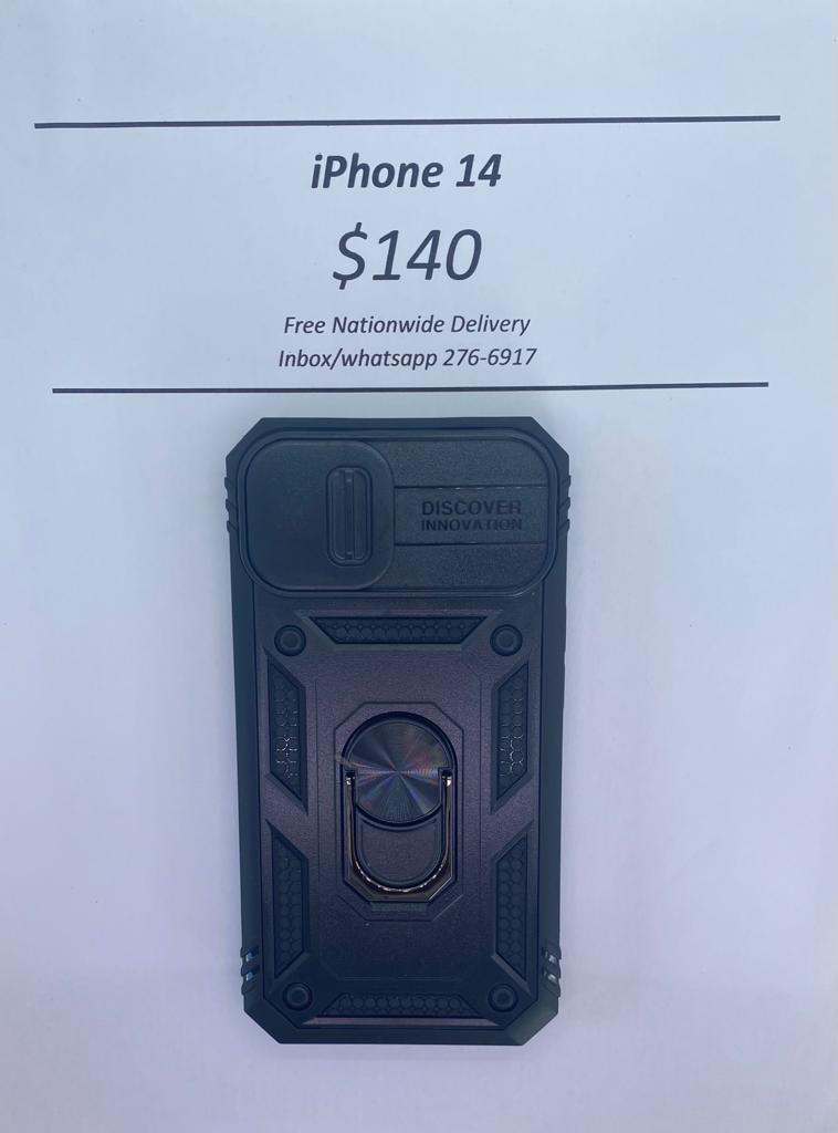 iPhone 14 Black Rugged w Camera Cover