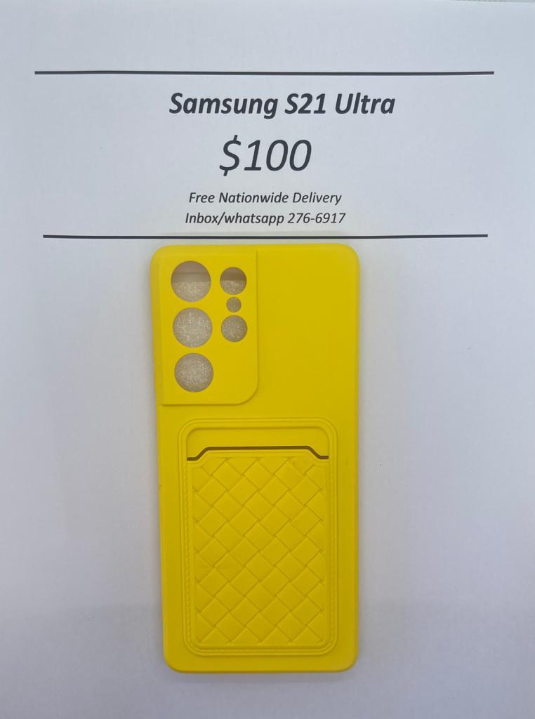 S21 Ultra Yellow Card Holder