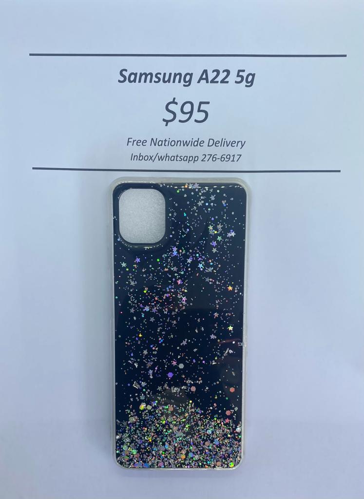 A22 5G Black Glitter silicone