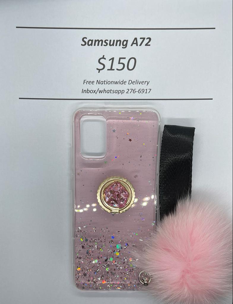 A72 Pink Pom-pom with pop ring