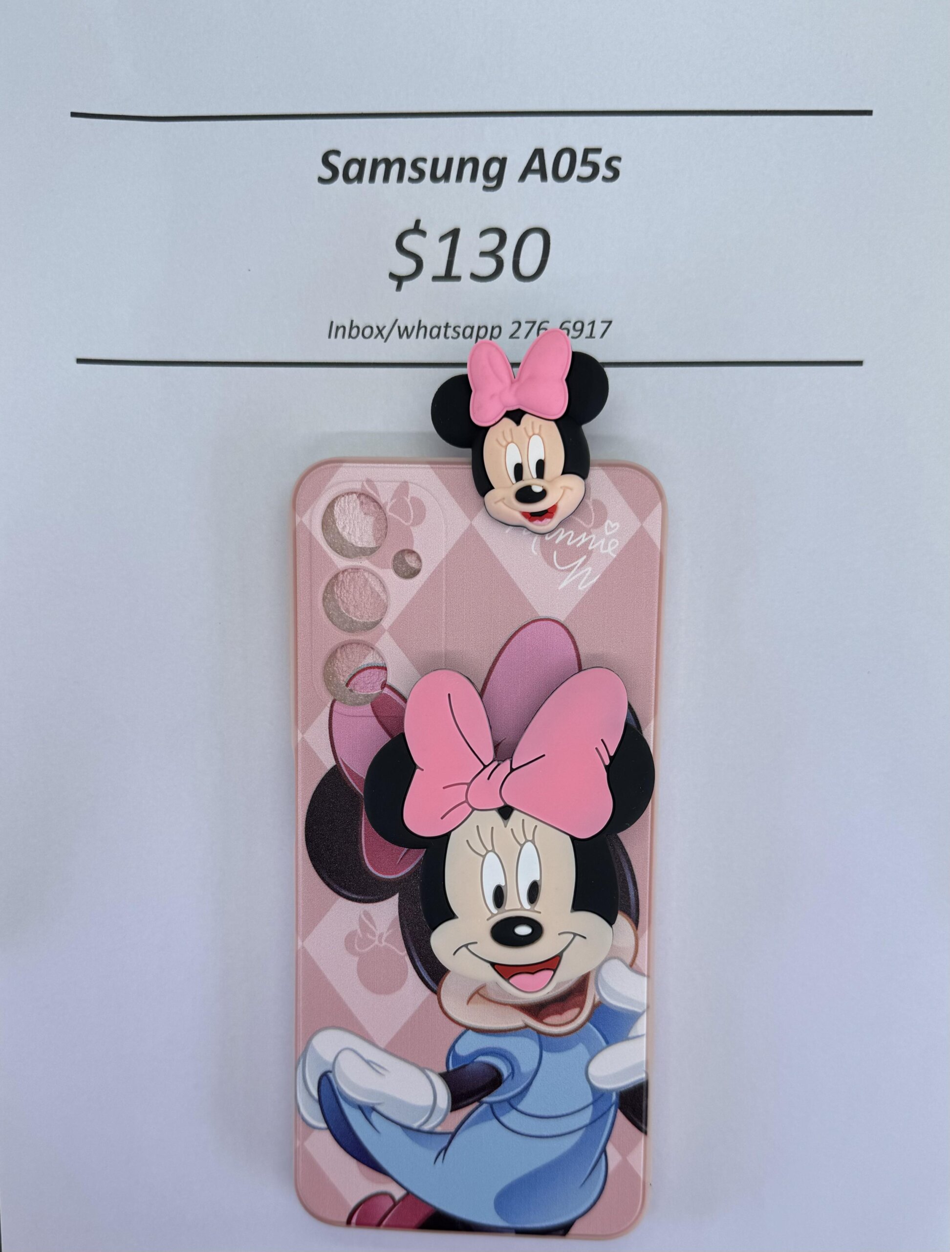 A05s Light Pink Minnie with Pop socket