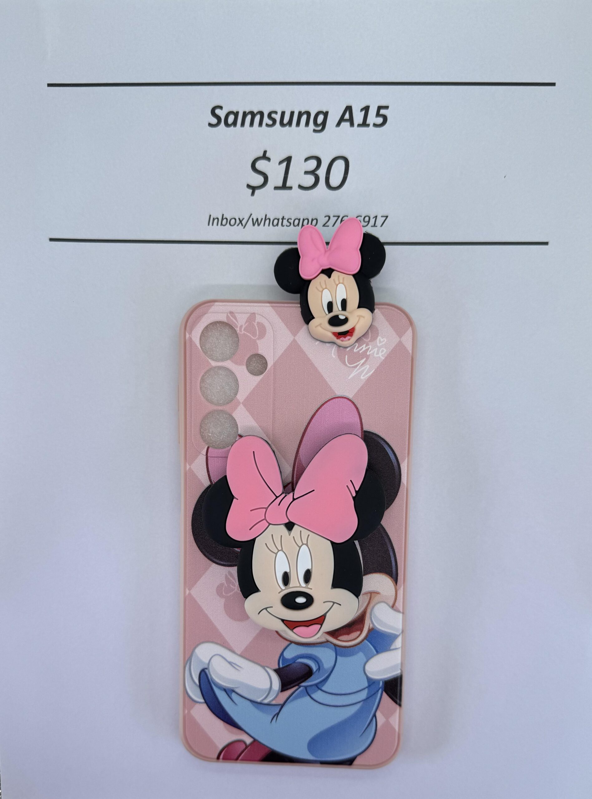 A15 Light Pink Minnie with Pop socket