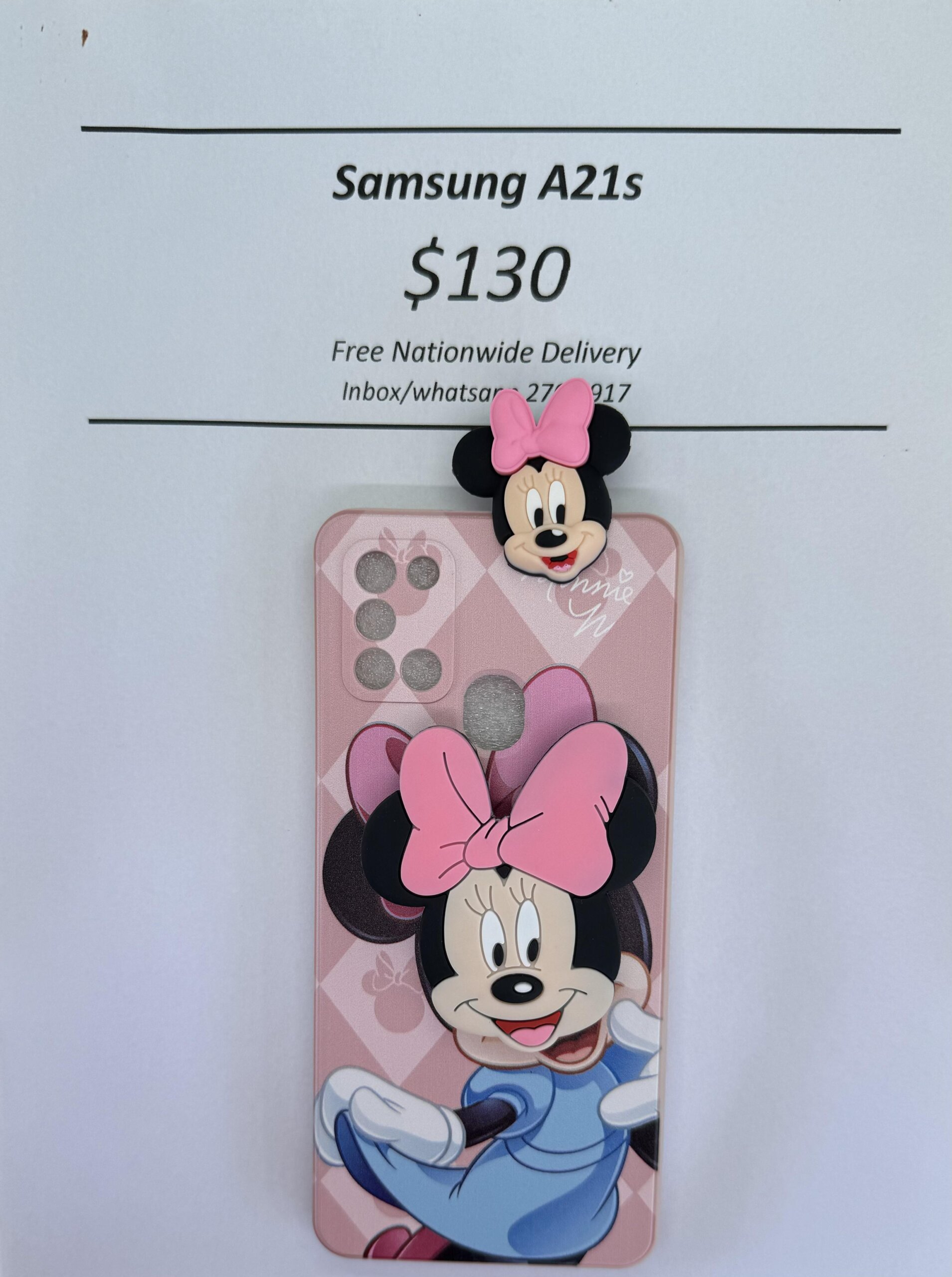 A21s Light Pink Minnie with Pop socket