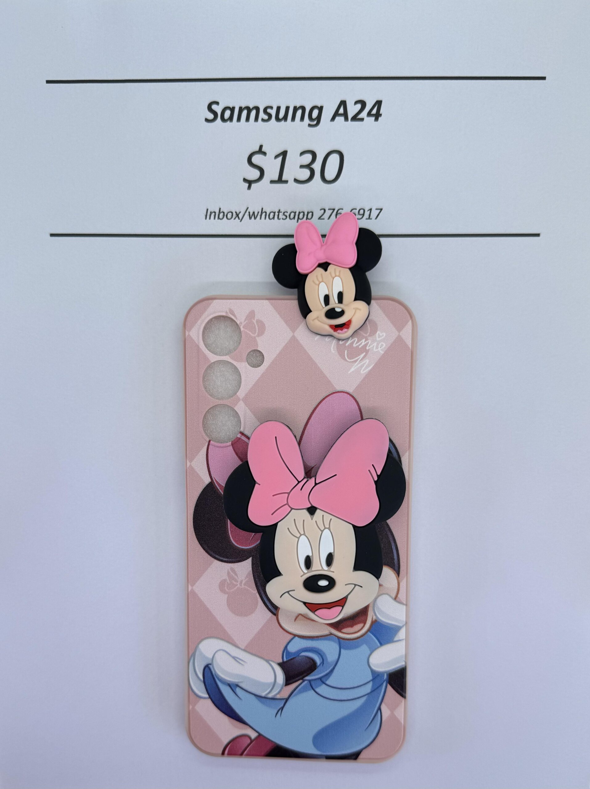 A24 Light Pink Minnie with Pop socket