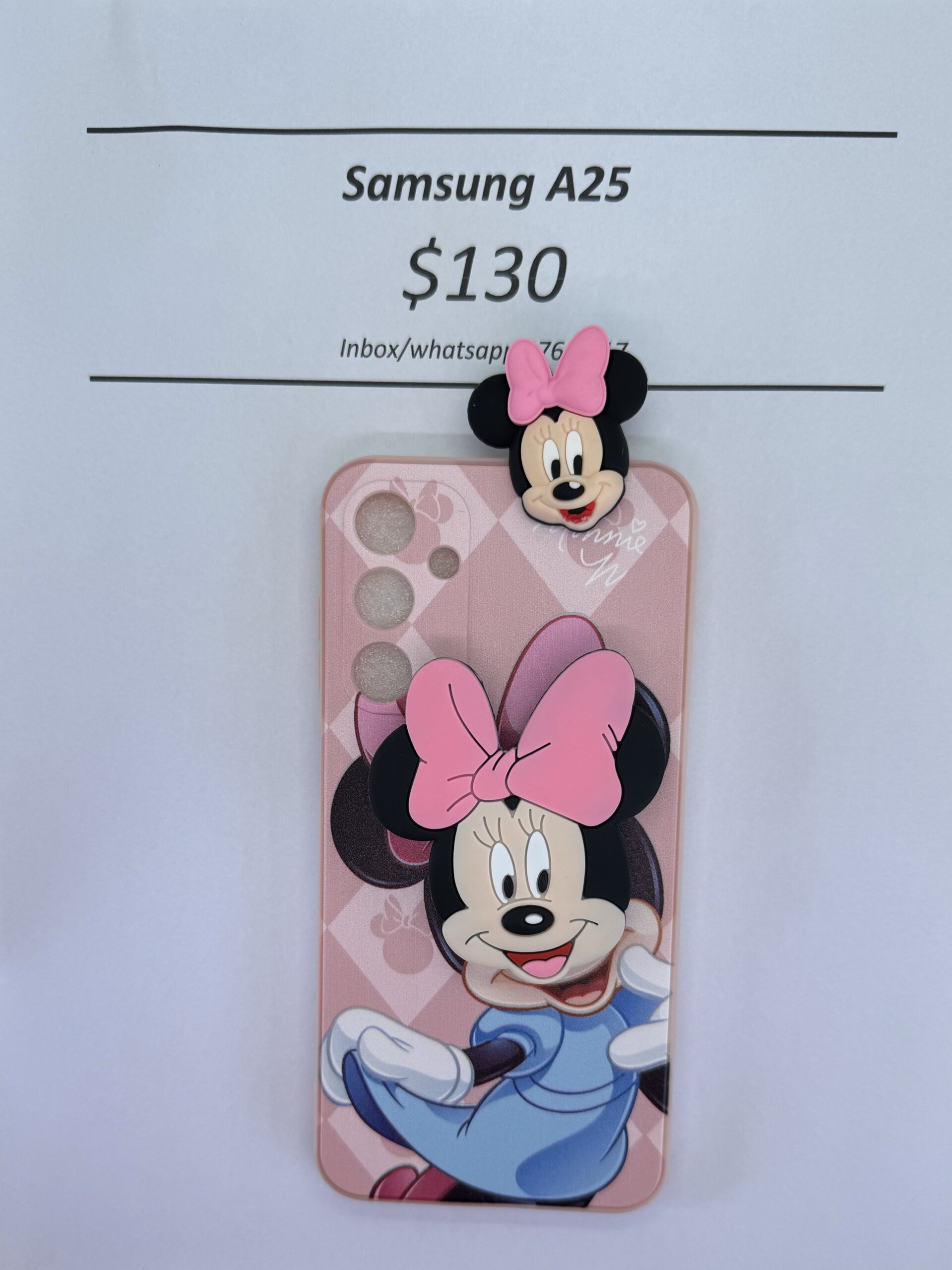 A25 Light Pink Minnie with Pop socket