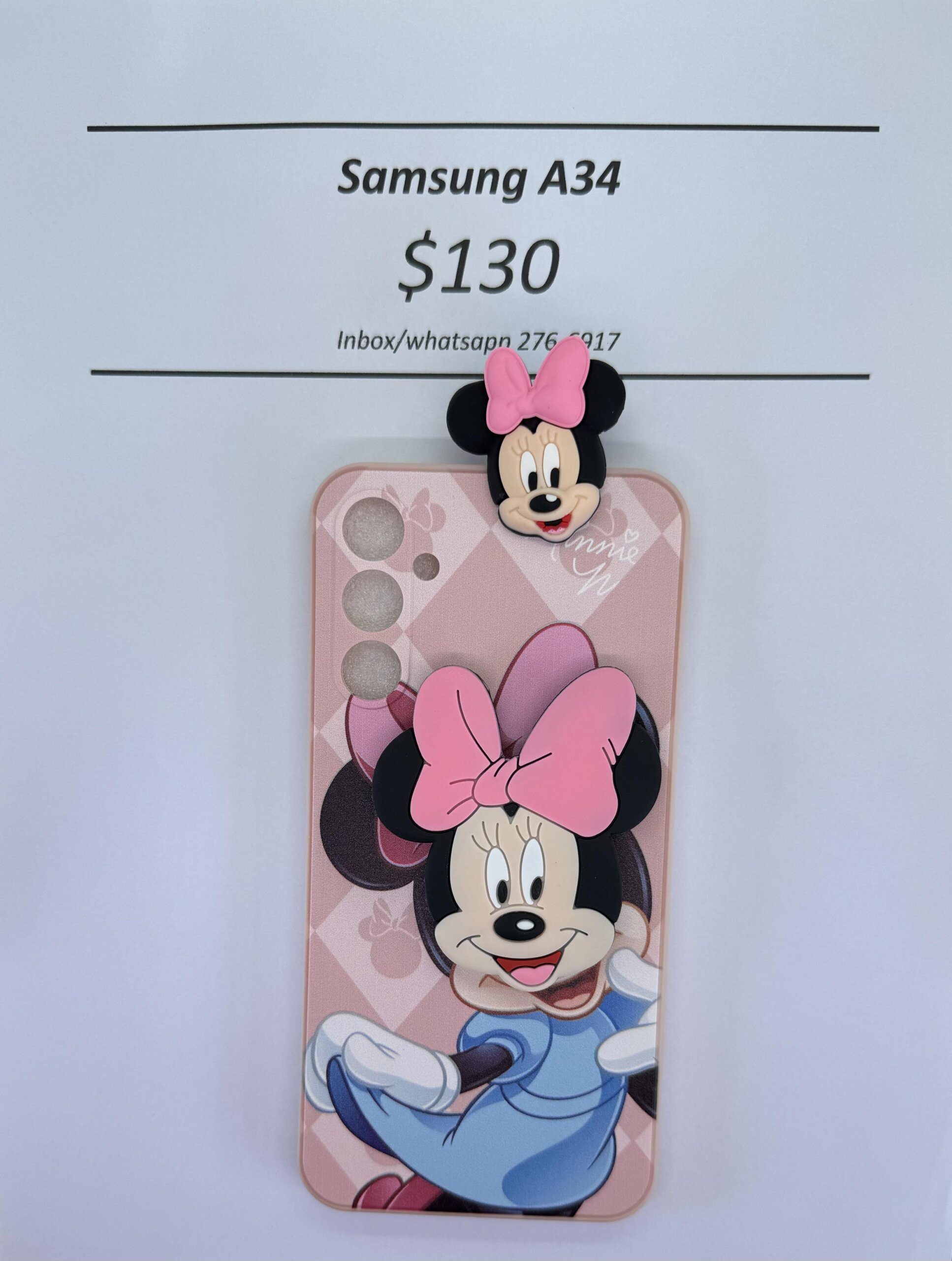 A34 Light Pink Minnie with Pop socket