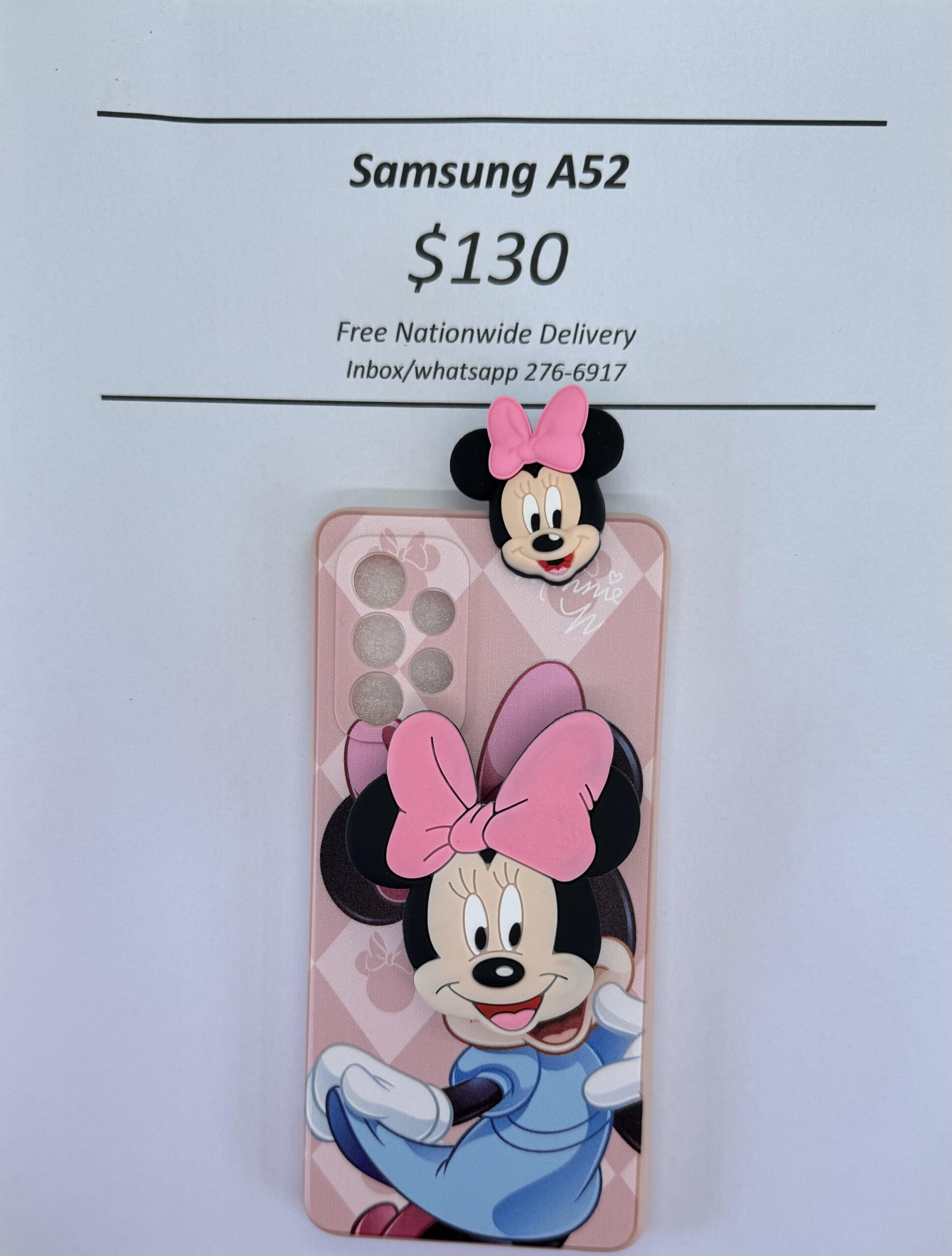 A52 Light Pink Minnie with Pop socket