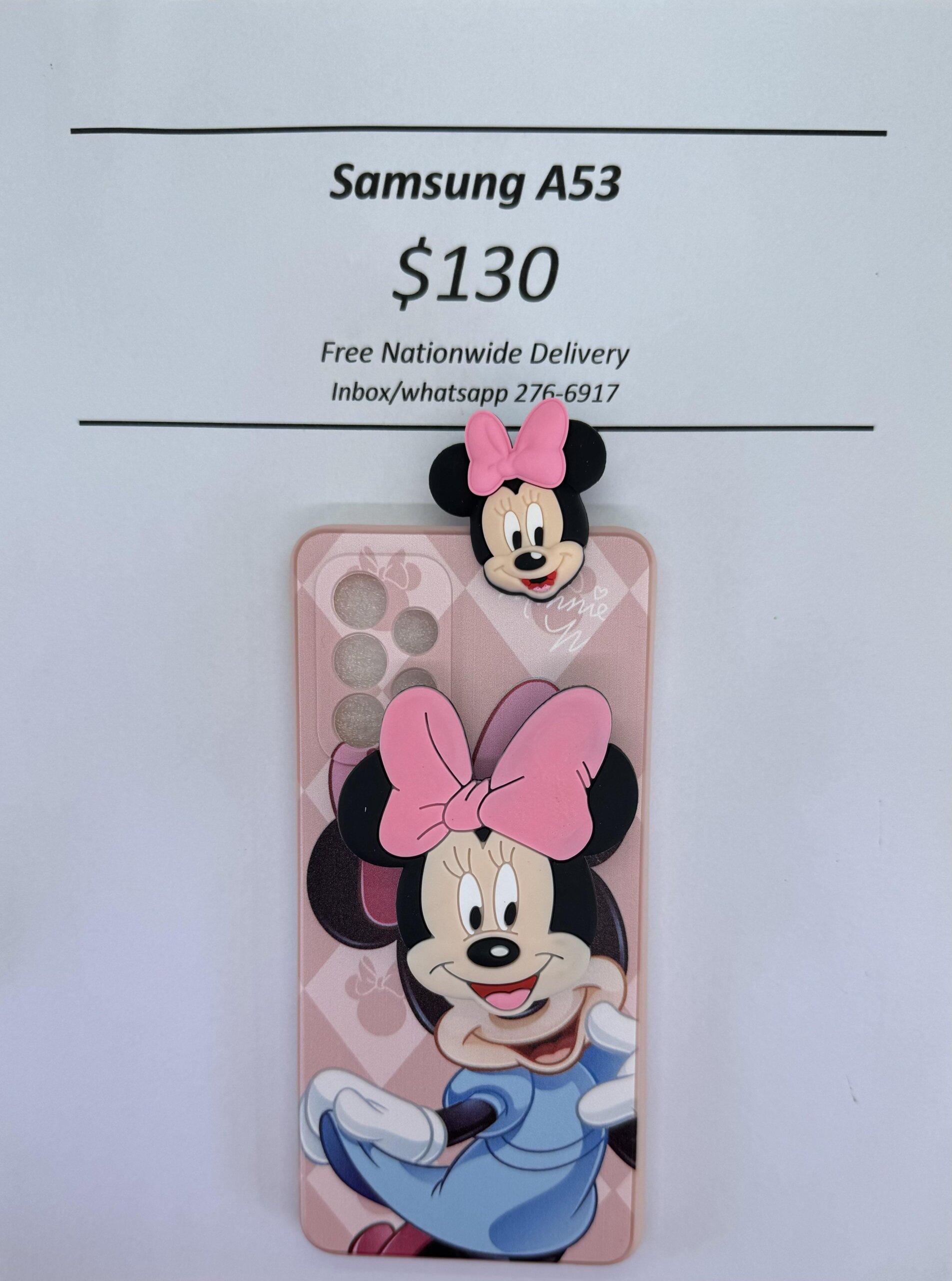 A53 Light Pink Minnie with Pop socket