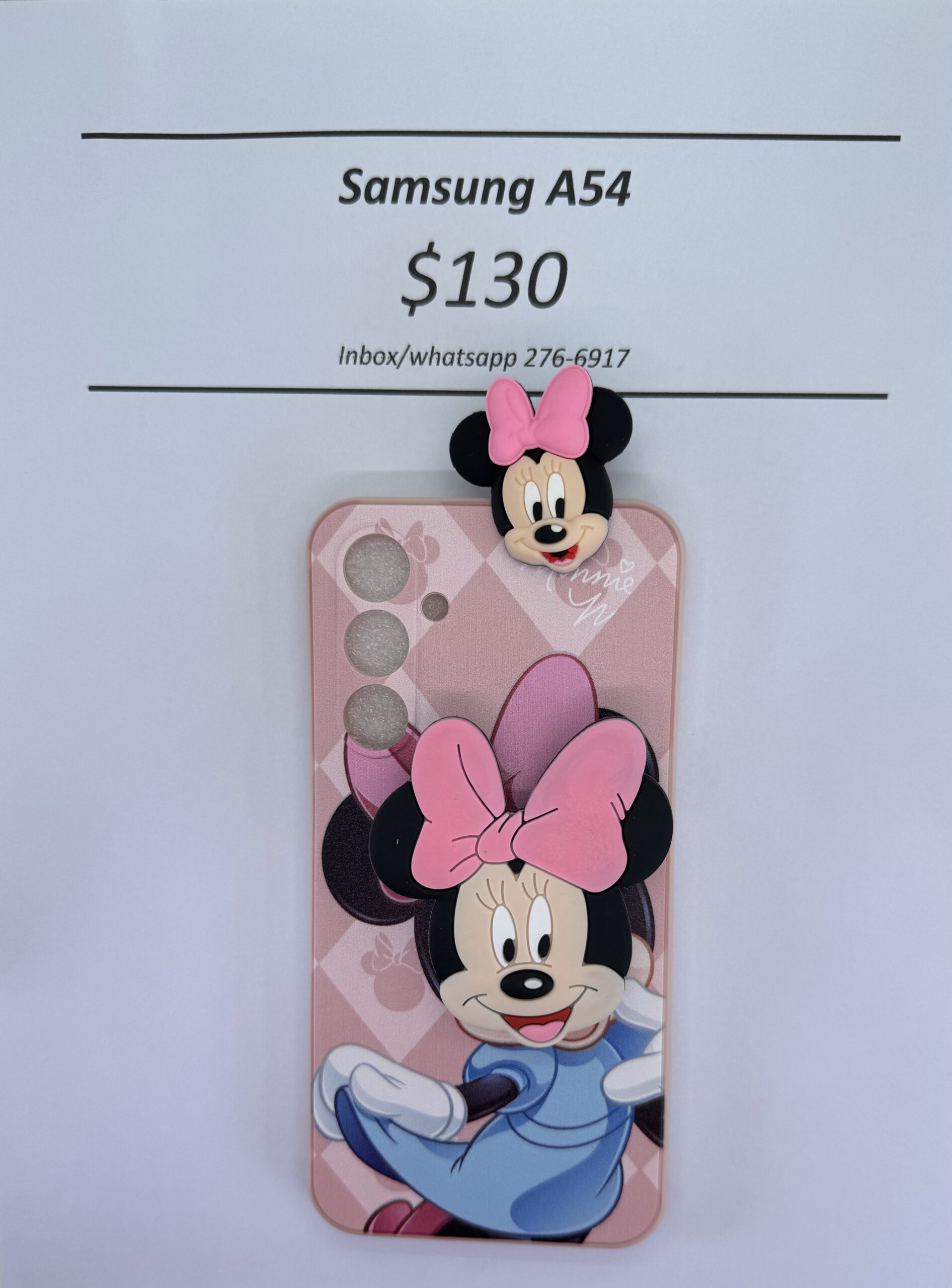 A54 Light Pink Minnie with Pop socket
