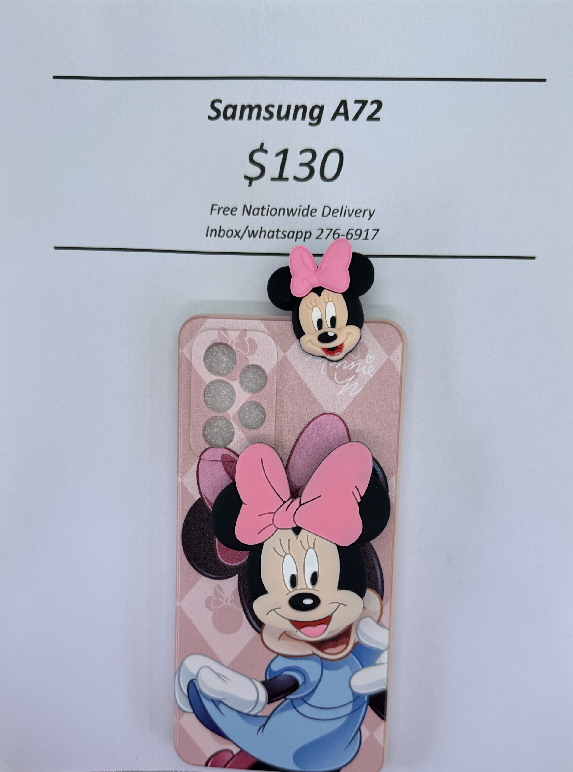 A72 Light Pink Minnie with Pop socket