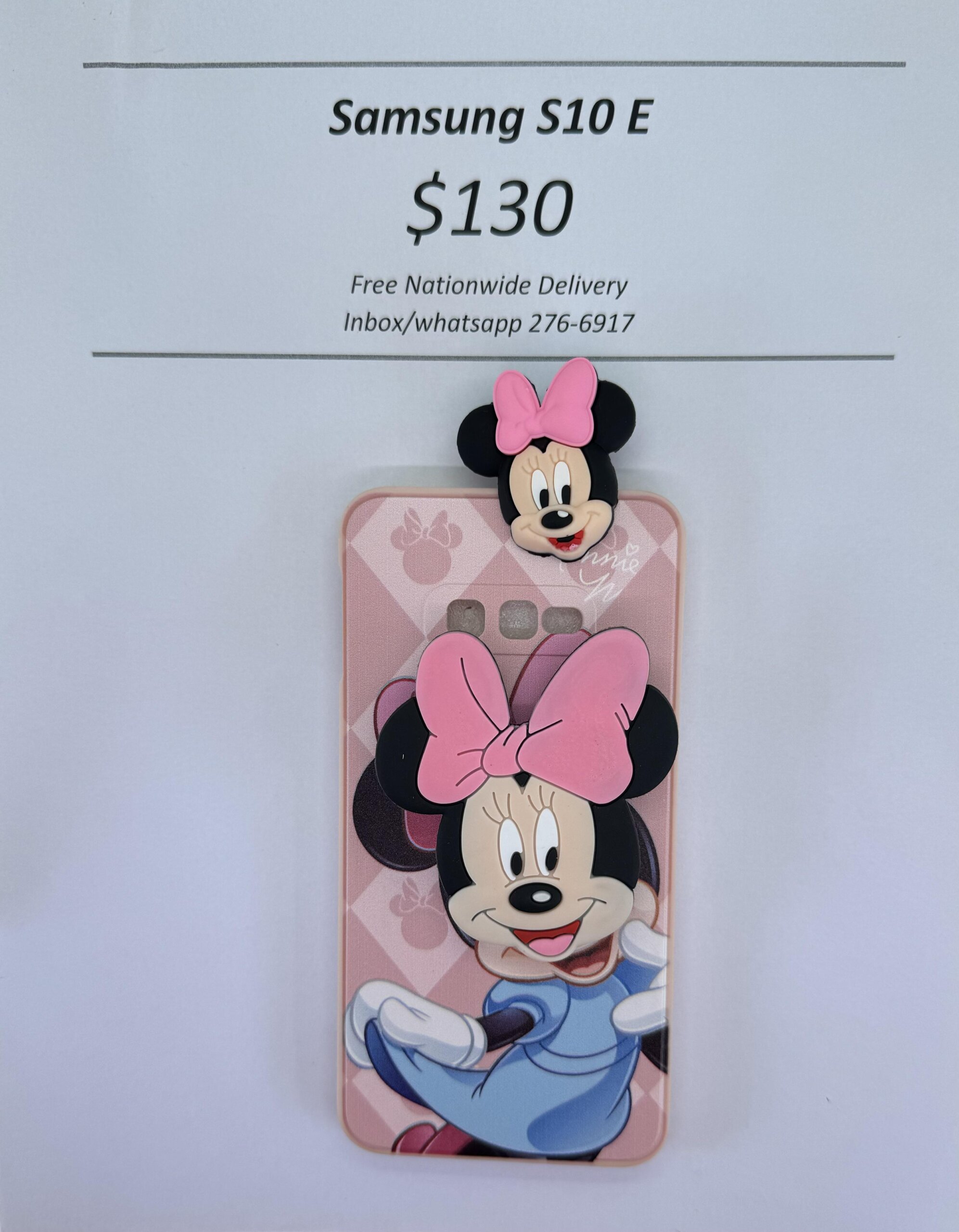 S10E Light Pink Minnie with Pop socket