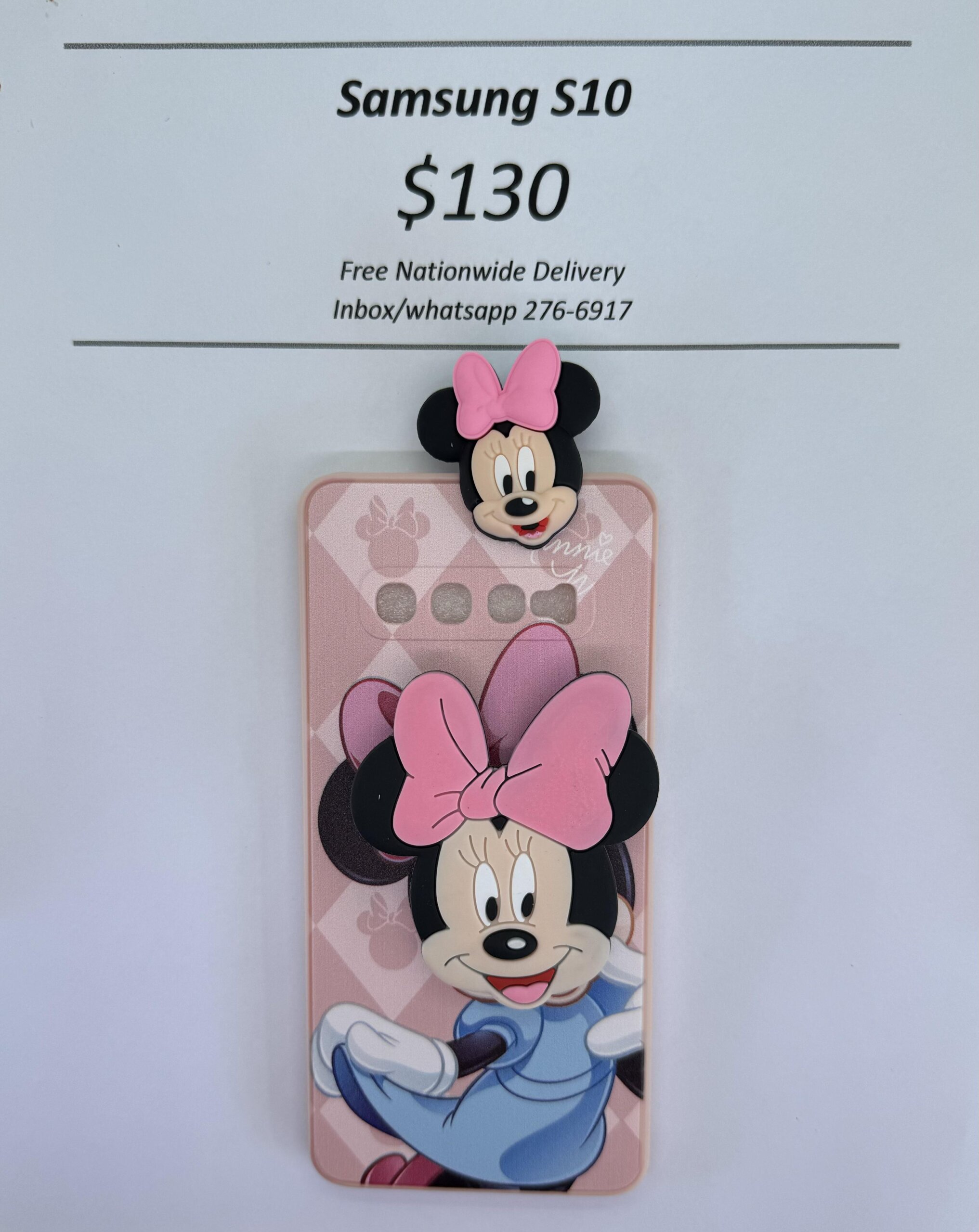 S10 Light Pink Minnie with Pop socket