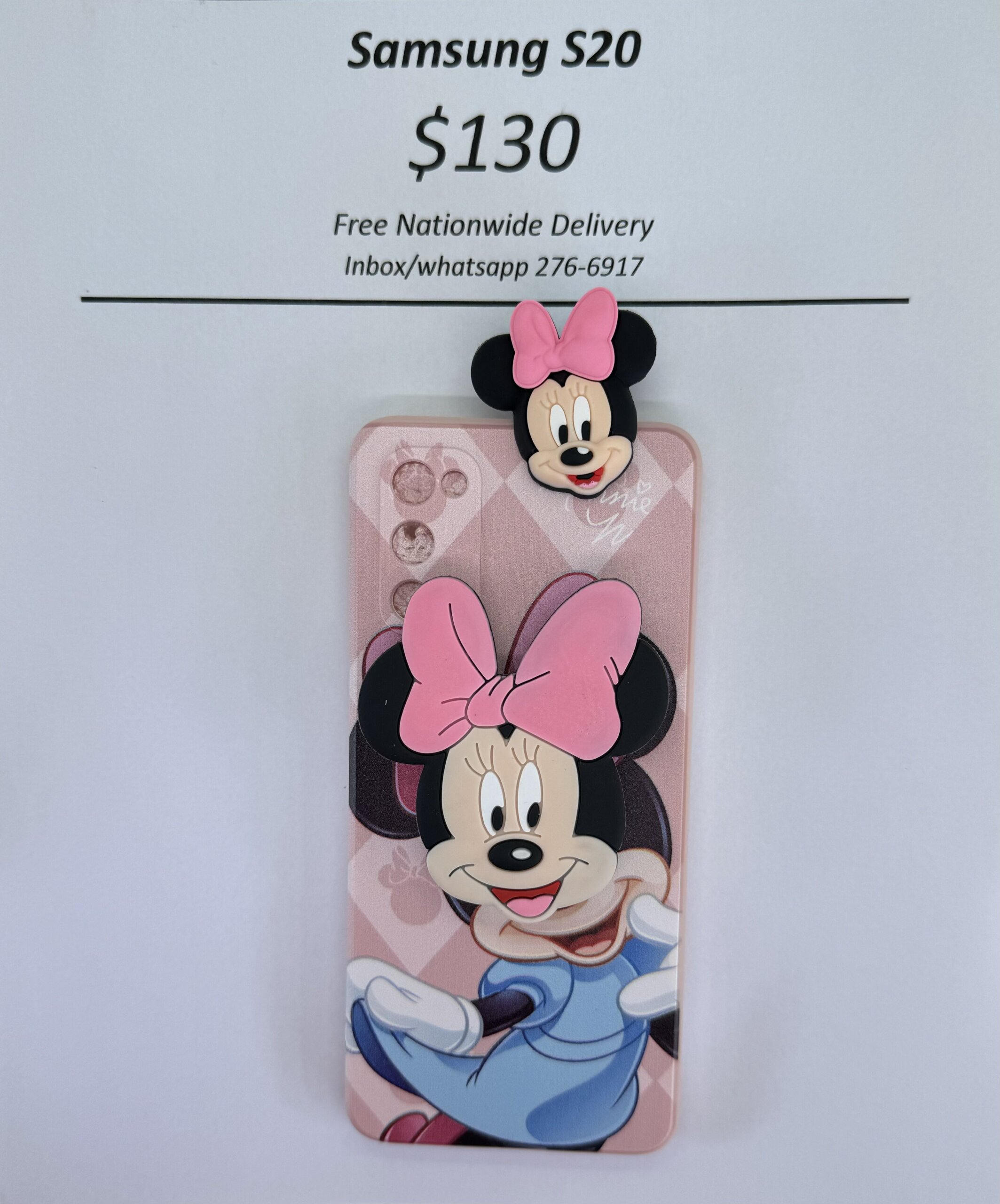 S20 Light Pink Minnie with Pop socket