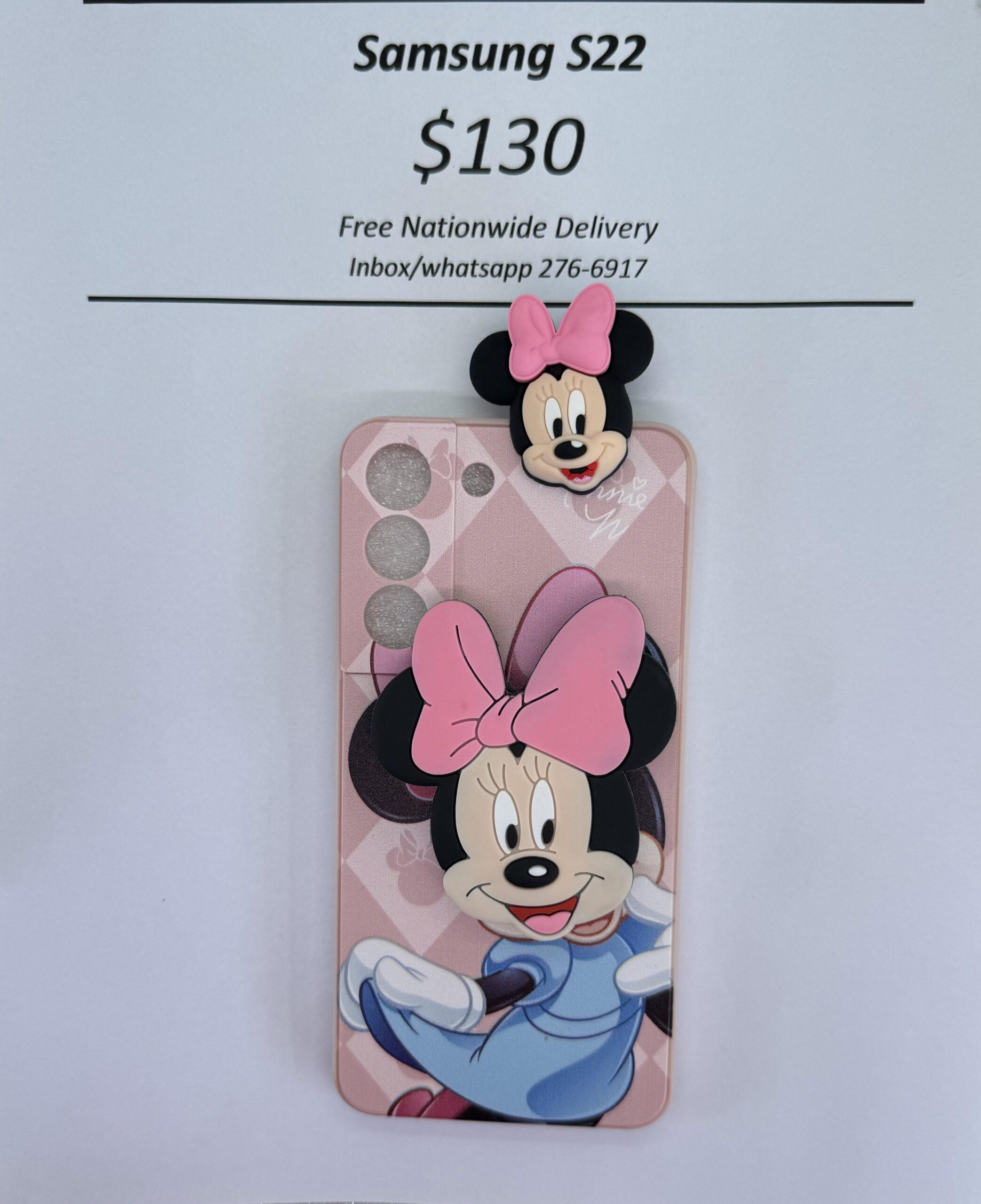 S22 Light Pink Minnie with Pop socket