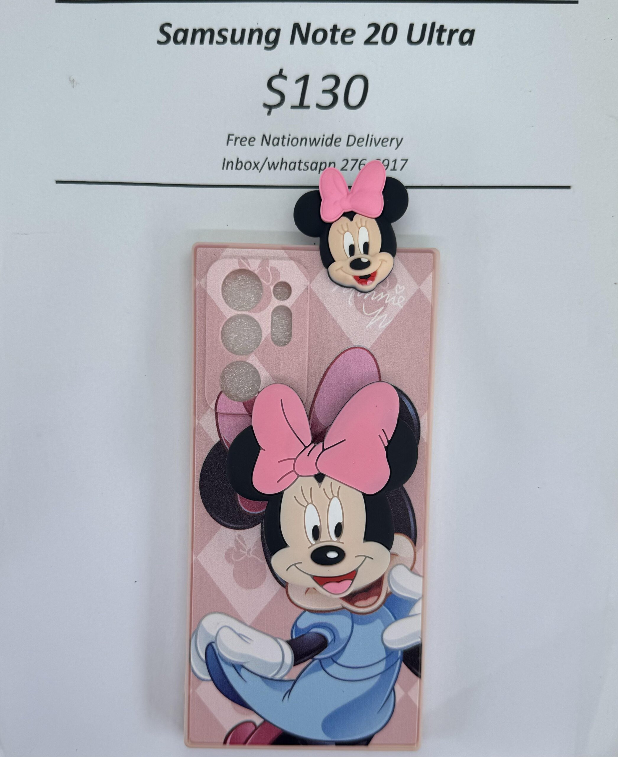 Note 20 Ultra Light Pink Minnie with Pop socket